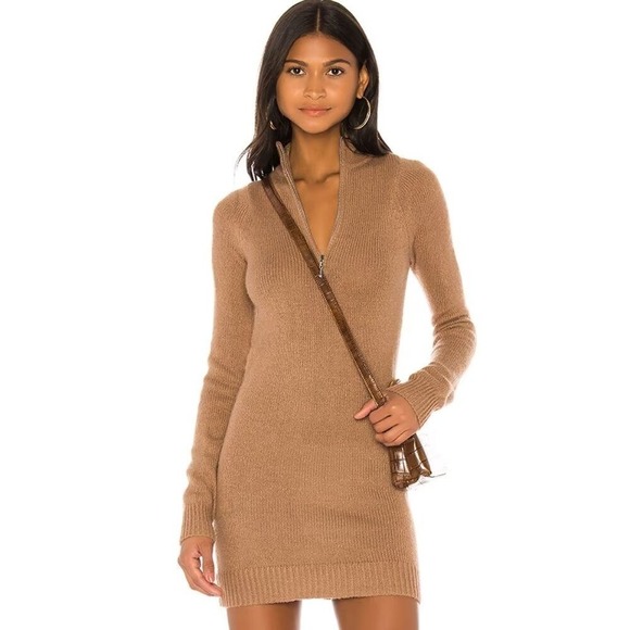 Lovers + Friends Sweaters - Lovers and Friends Anthea Sweater Dress Camel Medium‎ Cozy Warm Fall Cabincore